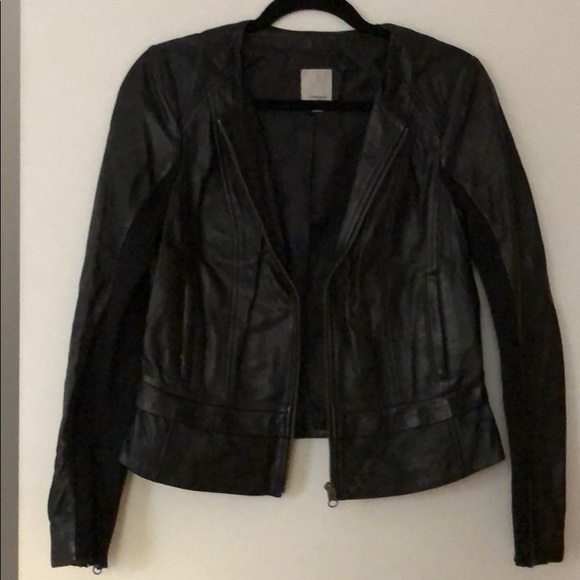 Halogen Zip Racer Leather Jacket - Picture 2 of 4